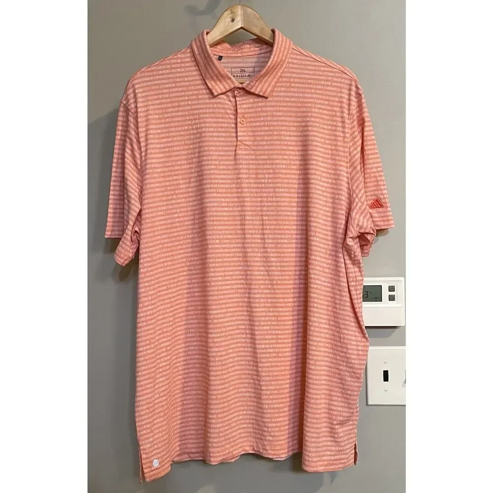 Adidas Shirt‎ Polo Three Stripe Brand Striped Golf Athletic Casual XXL
